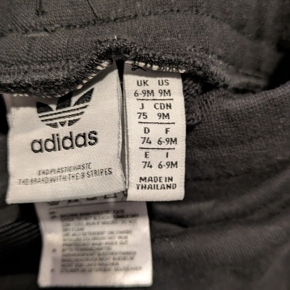 Adidas baby 6-9 m joggers tricot sweatpants - Picture 4 of 4